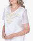 Фото #4 товара Petite Charleston Embroidered Cut Out Sleeve Top