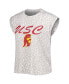 ფოტო #4 პროდუქტის Women's Cream USC Trojans Montana T-shirt and Shorts Sleep Set