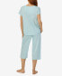 Фото #2 товара Women's Cap Sleeve 2-Pc. Capri Pajama Set