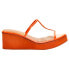 Фото #1 товара COCONUTS by Matisse Layered Clear Wedge Womens Clear, Orange Casual Sandals LAY
