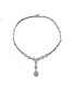 ფოტო #1 პროდუქტის Sterling Silver Cubic Zirconia Micro Pave Do fee Drop Necklace