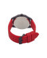 Women's Quartz Matte Red Silicone Strap Analog Watch 40mm