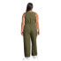 Фото #2 товара Madden NYC Parachute Jumpsuit Women's 1X Olive Sleeveless Juniors Plus Nylon