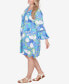 Фото #3 товара Plus Size Floral Puff Print Dress