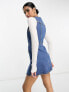 Фото #3 товара ASOS DESIGN denim vintage mini dress with button through in midwash blue