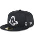Фото #1 товара Men's Black Boston Red Sox 2024 Clubhouse 59FIFTY Fitted Hat