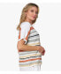 ფოტო #3 პროდუქტის Women's Short Sleeve Sweater Simply Striking Pullover