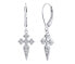 Gethel Silver Cross Earrings with Brilliance Zirconia MW13168E
