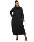 Фото #1 товара Plus Size Lana Cowl Turtle Neck Pocket Sweater Dress