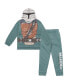 ფოტო #1 პროდუქტის Darth Vader Boba Fett The Mandalorian Fleece Pullover Hoodie and Pants Outfit Set Toddler| Child Boys