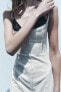 Фото #3 товара Платье миди с контрастным кружевом ZARA