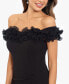 ფოტო #3 პროდუქტის Women's Scuba-Crepe Ruffled Off-The-Shoulder Fit & Flare Gown