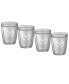 Фото #1 товара Pastimes 14 Oz Double Old Fashioned Short Drinking Tennis Glass, Set of 4