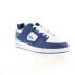Фото #2 товара Lacoste Court Cage 124 1 SMA Mens Blue Leather Lifestyle Sneakers Shoes