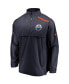 Men's Navy and Orange Edmonton Oilers Authentic Pro Rinkside Full-Zip Jacket