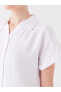 Gömlek Yaka Düz Kısa Kollu Kadın Bluz