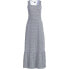 Фото #4 товара Plus Size Cotton Modal Square Neck Tiered Maxi Dress