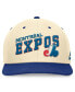 Men's Cream/Blue Montreal Expos Rewind Cooperstown Collection Performance Snapback Hat