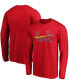 Фото #1 товара Men's Red St. Louis Cardinals Official Wordmark Long Sleeve T-shirt