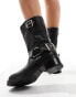 Фото #4 товара Steve Madden – Blessing – Biker-Stiefel aus Leder in Schwarz