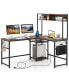Фото #1 товара L-shaped Desk with Power Outlet Hutch