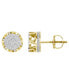 ფოტო #1 პროდუქტის Men's Diamond (1/4 ct. t.w.) Earring Set in 10k Yellow Gold