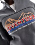 Фото #4 товара Cotton:On quarter zip sweatshirt with retro mountain graphic in charcoal