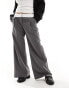 Фото #4 товара Miss Selfridge Petite fold over waistband trouser in grey