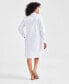 Фото #2 товара Women's Cotton Long Sleeve Shirtdress, Created for Macy's
