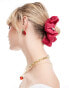 SUI AVA oversized hair scrunchie in red