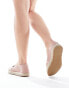 ASOS DESIGN Wide Fit Joey closed toe espadrilles in pale pink