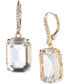 ფოტო #1 პროდუქტის Gold-Tone Stone & Crystal Leverback Drop Earrings