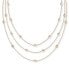 Perfect Cubic Zirconia Dotted 18K Gold Plated Layered Necklace