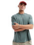 ASOS DESIGN oversized t-shirt in green with back celestial print