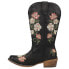 Фото #6 товара Roper Riley Floral Snip Toe Cowboy Womens Black Casual Boots 09-021-1566-3253