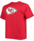 Men's Big and Tall Travis Kelce Red Kansas City Chiefs Player Name Number T-shirt