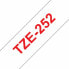 Laminated Tape for Labelling Machines Brother TZE-252 Rojo/Blanco 24 mm