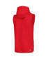 Фото #3 товара Men's Scarlet San Francisco 49ers Marathon Sleeveless Pullover Hoodie