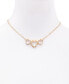 Фото #1 товара GUESS triple Heart-Shape Stone Statement Necklace, 16" + 2" extender