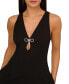 ფოტო #4 პროდუქტის Women's Keyhole Embellished Mini Dress