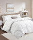 Фото #1 товара Medium Weight 360 Thread Count Extra Soft Down and Feather Fiber Comforter with Duvet Tabs, Twin