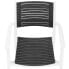 Фото #5 товара Krzesło plastikowe z oparciem ażurowym na taras balkon 4 szt. czarno-białe