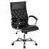 Фото #4 товара High Back Designer Black Leather Executive Swivel Chair With Chrome Base And Arms