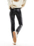 Only faux leather leggings in black