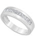 Фото #1 товара Men's Diamond Princess-Cut Band (1 ct. t.w.) in 10k White Gold