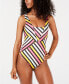 Фото #1 товара Roxy 259557 Women's Juniors' Printed One-Piece Swimsuit Size S