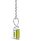 Фото #3 товара Macy's peridot (1-1/10 ct. t.w.) and Diamond Accent Pendant Necklace in 14K Yellow Gold or 14K White Gold