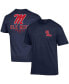 Men's Navy Ole Miss Rebels Stack 2-Hit T-shirt Синий, L - фото #2