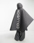 Фото #8 товара COLLUSION Unisex oversized branded quilted poncho in grey