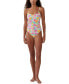 ფოტო #4 პროდუქტის Women's Floral-Print Cheeky One-Piece Swimsuit